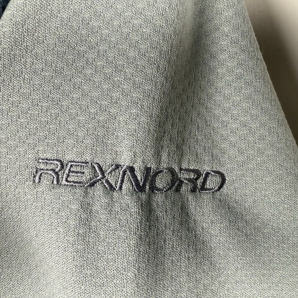 Alo 1/4 Zip Jacket Mens Large Gray Two Tone Activewear Athleisure Rexnord Logo - Picture 4 of 10